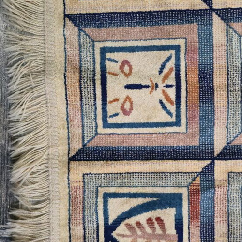 Belgian Runner Rug like new, 100% Viscose Ethnic Design 220x67cm