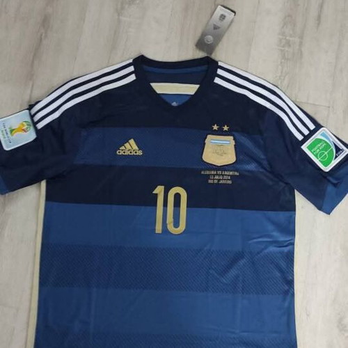 Argentina National Team 2014 World Cup Away Jersey Messi 10