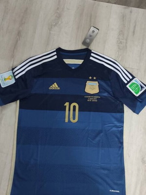 Argentina National Team 2014 World Cup Away Jersey Messi 10