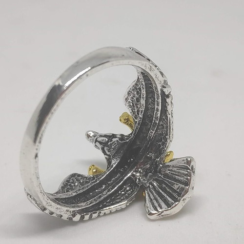 Men's eagle ring with gold detail size 12 like new