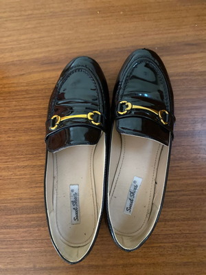 Μοκασίνια fred shoes μεταχειρισμένα, λουστρίνι, μέγεθος 39, μαύρα