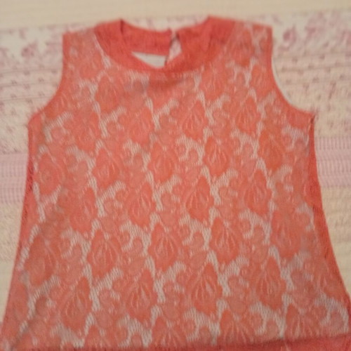 Lace blouse Evita like new, red and orange, sizes XS and S, age 12