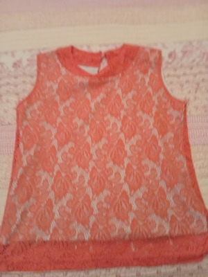 Lace blouse Evita like new, red and orange, sizes XS and S, age 12