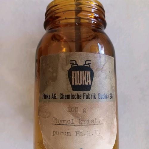 Vintage glass pharmacy bottle used