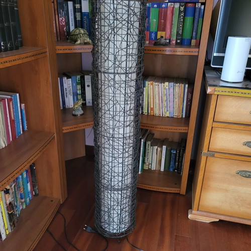 Φωτιστικό δαπέδου 110 cm με ξύλινο πλέγμα