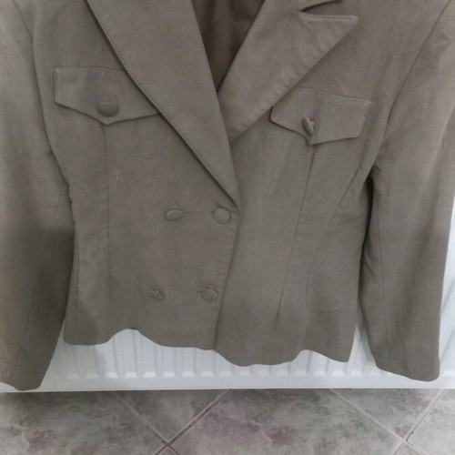 Women's jacket used, beige suede, size S