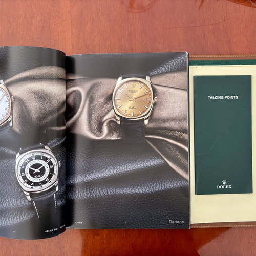 Vintage Rolex Leather Portfolio travel notes with Rolex pen like new