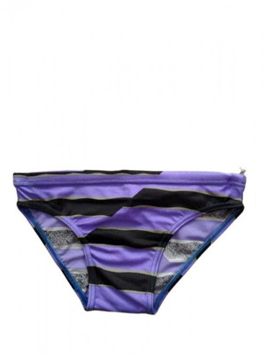 Boys' swim brief new, purple-black with adjustable cord