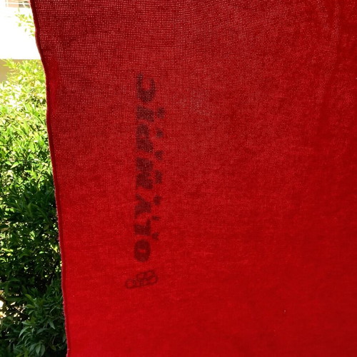 Woolen Olympic Airways Vintage Blanket used, 110x150 cm