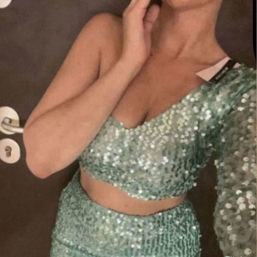 Bubblegun sparkly mint green set