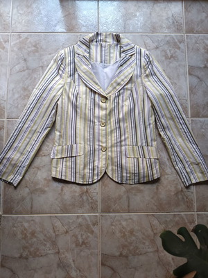 Steilmann summer jacket like new, white and yellow, size L