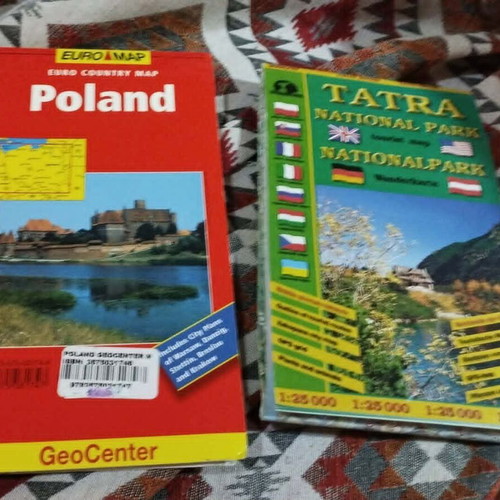 Poland travel maps used, pack of 2, very good condition