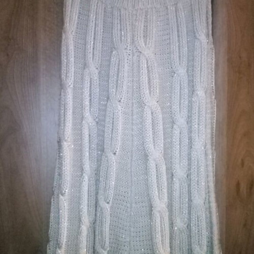 Sleeveless knitted dress like new, silver, Rodi