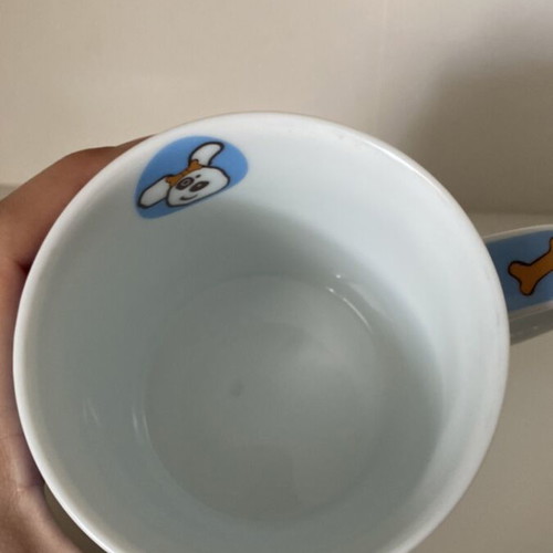 Papillon porcelain mug with lid vintage like new