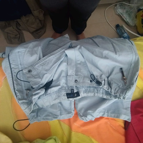 Pants with elastic waist and cuffs like new, turquoise, XXL