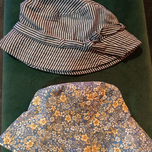 Marks and Spencer striped and double face cotton hats like new