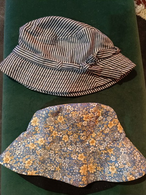 Marks and Spencer striped and double face cotton hats like new