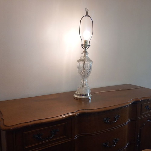 Vintage glass table lamp used