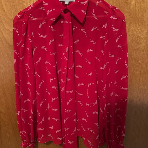 Michael Kors shirt like new, red with bow and inner tank top