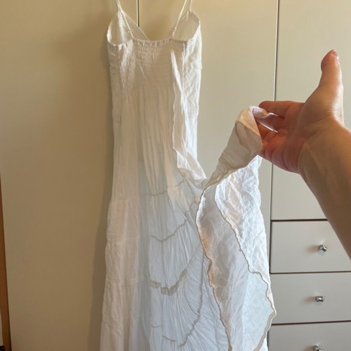 White long dress Platinum one size like new
