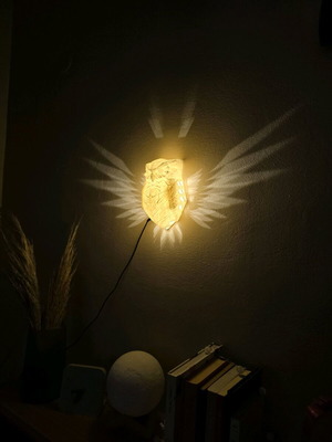 Wall light owl 3d printed new, white