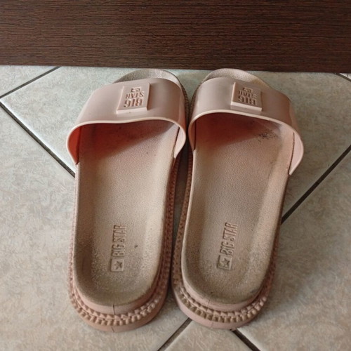Big Star platform slippers used, powder pink size 41