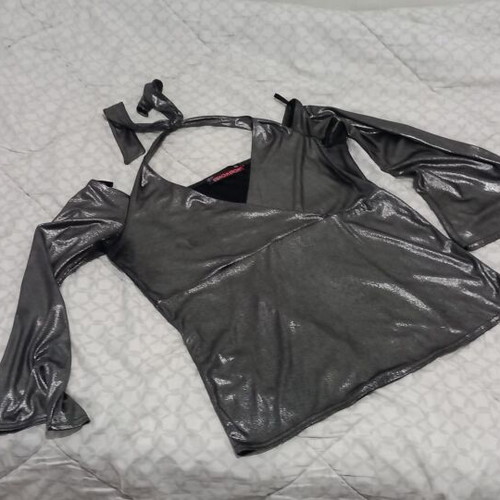 Phenomenon evening blouse like new, black and silver, size XL