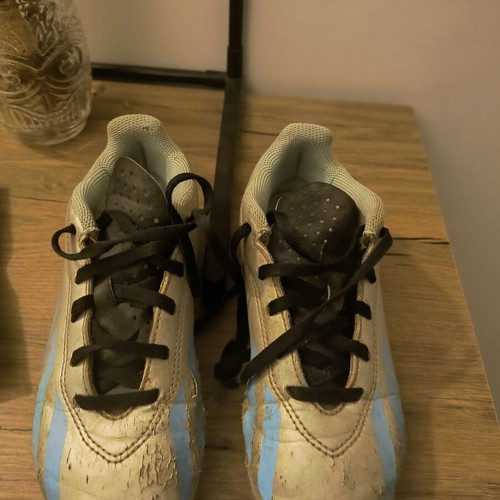 Adidas Athletic Football Shoes used, size 34, gray and blue
