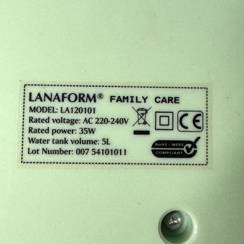 Lanaform LA120101 Ultrasonic Humidifier 5L like new