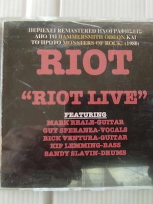 Riot Riot Live CD употребяван, метъл