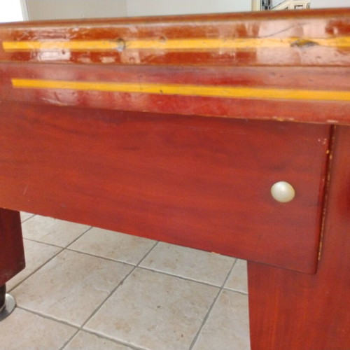 French billiard table used, classic carambole game