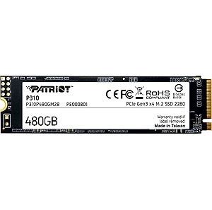 SSD PATRIOT P310P480GM28 P310 480GB NVME PCIE GEN3 X4 M.2 2280