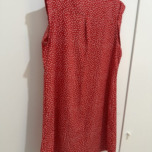 Dress M size, like new, white and red