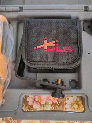 Laser Level PLS with Receiver and Case used, needs repair