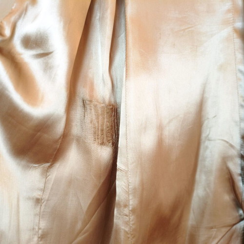 Oasis leather coat beige small like new