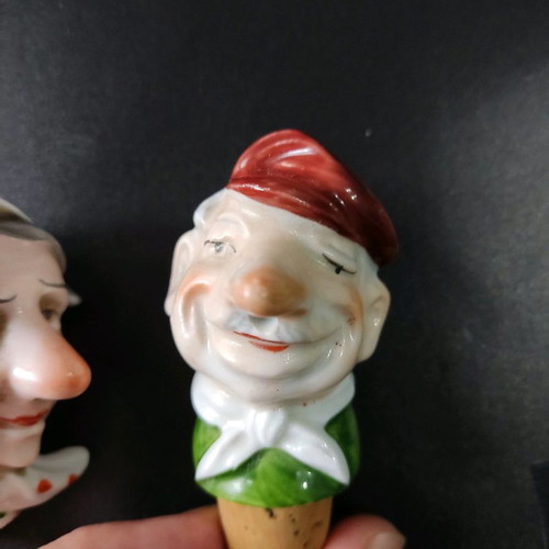 Porcelain corks set of 2, likely German from 1930s