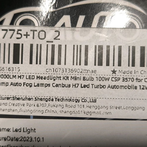 Headlamp H7 LED aluminium new, set of 2 lamps