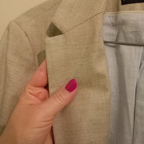 Zara cotton jacket used, beige, size large