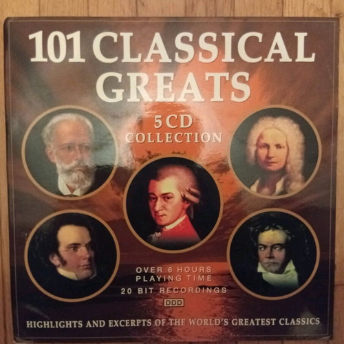 101 Classical Greats 5 CD collection like new, classical music