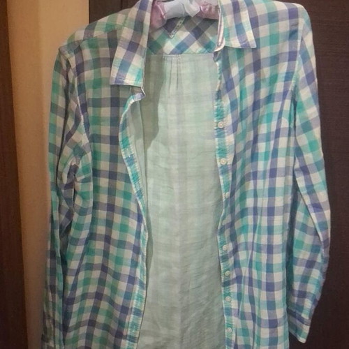 Tommy Hilfiger plaid long-sleeve shirt like new, size S