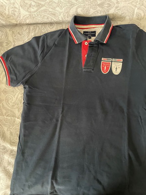 Oxford Company αντρική βαμβακερή μπλούζα polo σε σκούρο μπλε, μέγεθος M