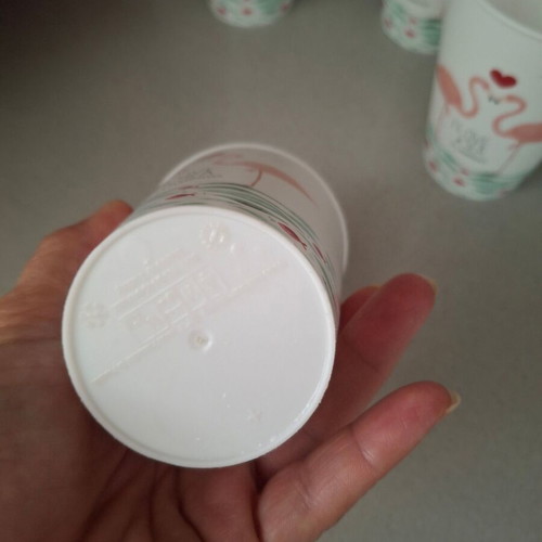 Plastic cups used, set of 4 with summer design