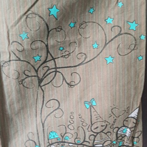 Youth Skirt with Handmade Design, Size M, Like New