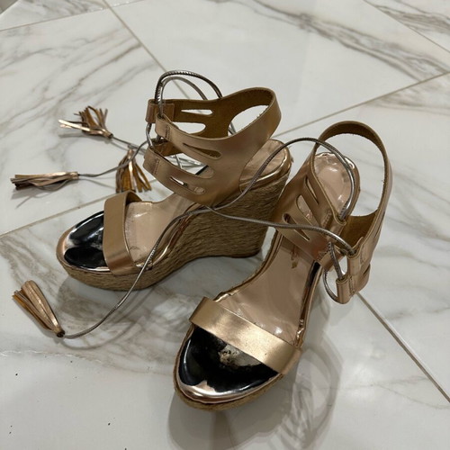 Sante platform sandals used, bronze, size 37