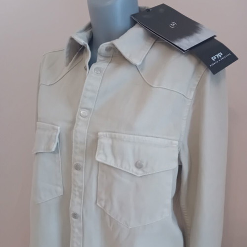 Men's beige shirt jacket, size S