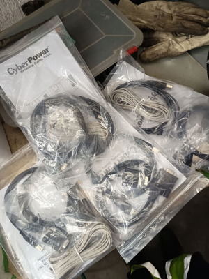 Computer cables new, 4 sets, total 12 cables