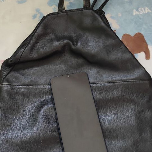 Marks & Spencer leather backpack used, black