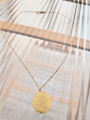 Steel Necklace Chain New Gold Color with Disc 40cm+5cm Extension