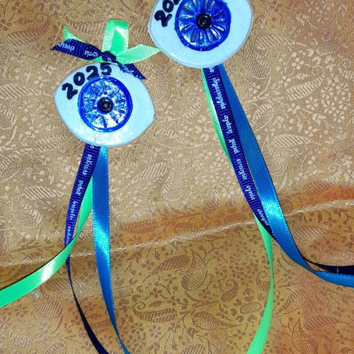 Handmade charms, 2 small, 20 cm length, new