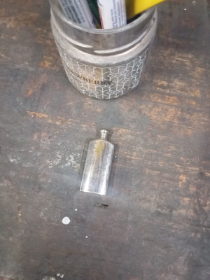 Antique mini flask for perfumes used